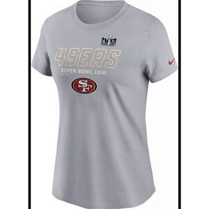 Nike Gray Women’s San Francisco Forty Niners NFL Football Super Bowl Top Large